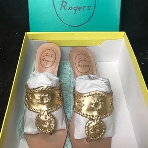 Jack Rodgers size 6 Gold Wedge